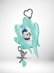 YANZHUJI | Seraph (6 Winged Angel) 3D Printed Photo Card Holder for 3/3.5 Inch Cards, Original Design, Stan Gumi, K Pop & Anime Card Sleeve with Unique 6 Wings Angel