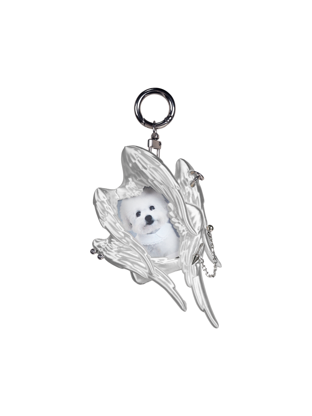 YANZHUJI | MINI Seraph (6-Winged Angel) 3D-Printed Photo Card Holder for 2-Inch Cards, Original Design, Stan Gumi, K-Pop & Anime Card Sleeve with Unique 6 Wings Angel